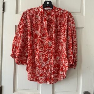 Rebecca Taylor Top w/ 3/4 Length Dolman Sleeves. NWT